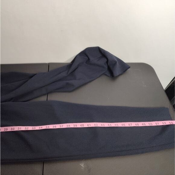 CUPCAKES and CASHMERE navy jumpsuit button front flutter sleeve tapered size 6 - Picture 7 of 7